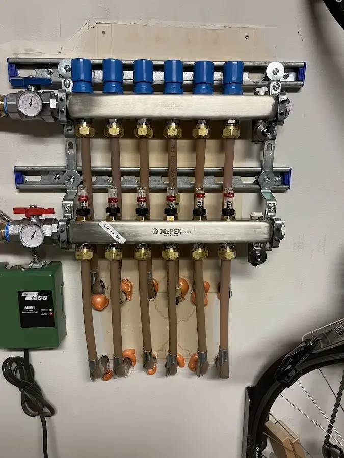 Plumber performing Gas Line Installation at a residential property in Pleasant Valley